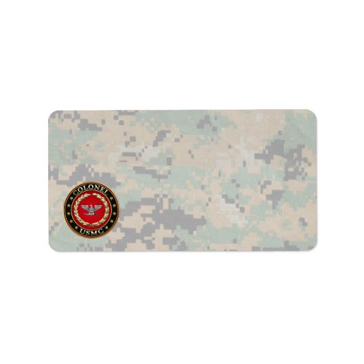 米海兵隊：大佐(USMC Col) [3D] ラベル (正面)