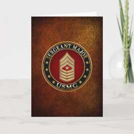 米海兵隊：軍曹専攻の(USMC SgtMaj) [3D] カード