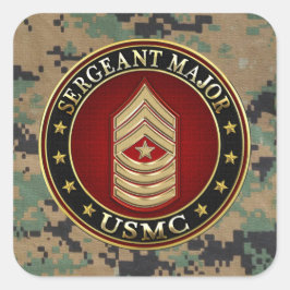 米海兵隊：軍曹専攻の(USMC SgtMaj) [3D] スクエアシール