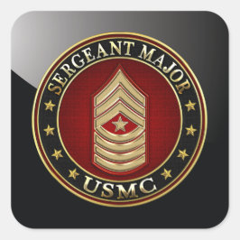 米海兵隊：軍曹専攻の(USMC SgtMaj) [3D] スクエアシール