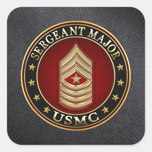 米海兵隊：軍曹専攻の(USMC SgtMaj) [3D] スクエアシール (正面)