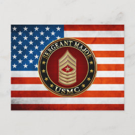 米海兵隊：軍曹専攻の(USMC SgtMaj) [3D] ポストカード