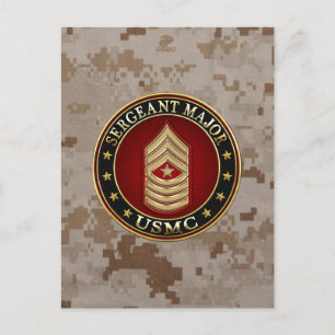 米海兵隊：軍曹専攻の(USMC SgtMaj) [3D] ポストカード