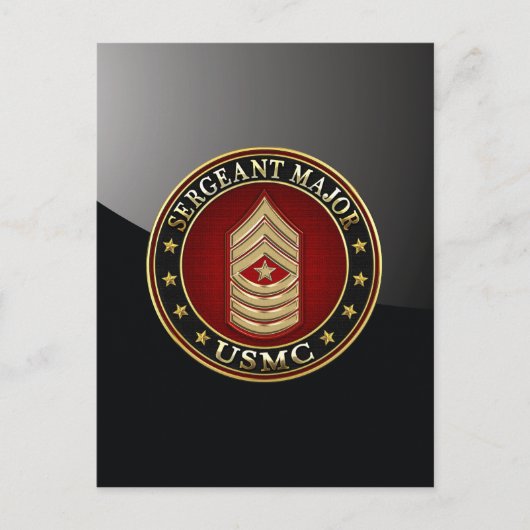 米海兵隊：軍曹専攻の(USMC SgtMaj) [3D] ポストカード (正面)