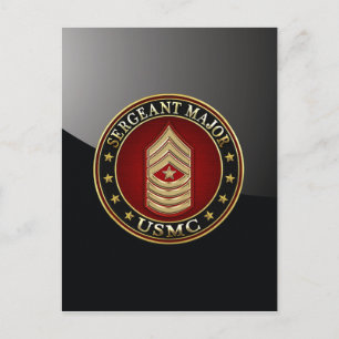 米海兵隊：軍曹専攻の(USMC SgtMaj) [3D] ポストカード