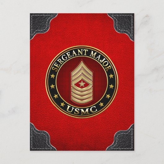 米海兵隊：軍曹専攻の(USMC SgtMaj) [3D] ポストカード (正面)