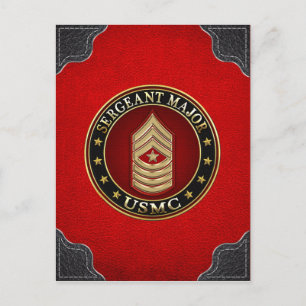 米海兵隊：軍曹専攻の(USMC SgtMaj) [3D] ポストカード