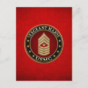 米海兵隊：軍曹専攻の(USMC SgtMaj) [3D] ポストカード