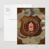 米海兵隊：軍曹専攻の(USMC SgtMaj) [3D] ポストカード (正面/裏面)