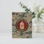 米海兵隊：軍曹専攻の(USMC SgtMaj) [3D] ポストカード (スタンド正面)