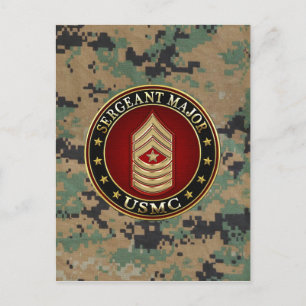 米海兵隊：軍曹専攻の(USMC SgtMaj) [3D] ポストカード