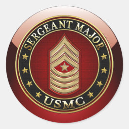 米海兵隊：軍曹専攻の(USMC SgtMaj) [3D] ラウンドシール