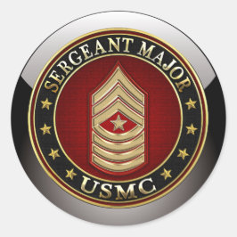 米海兵隊：軍曹専攻の(USMC SgtMaj) [3D] ラウンドシール