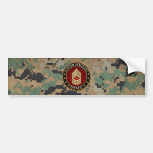 米海兵隊：軍曹(USMC MSgt) [3D] バンパーステッカー