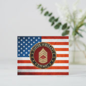 米海兵隊：軍曹(USMC MSgt) [3D] ポストカード (スタンド正面)