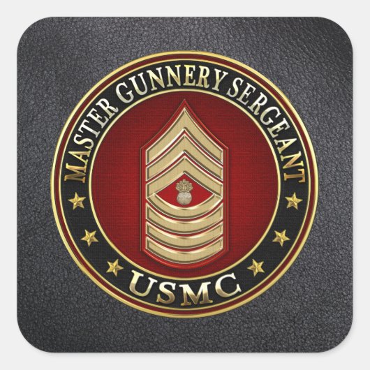 米海兵隊:銃撃軍曹長(USMC MGySgt) スクエアシール (正面)