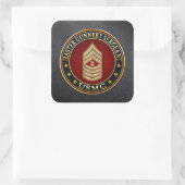 米海兵隊:銃撃軍曹長(USMC MGySgt) スクエアシール (バッグ)