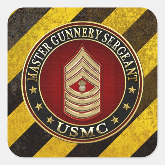 米海兵隊:銃撃軍曹長(USMC MGySgt) スクエアシール (正面)