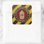 米海兵隊:銃撃軍曹長(USMC MGySgt) スクエアシール (バッグ)