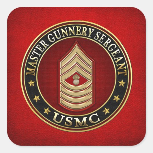 米海兵隊：銃撃軍曹長(USMC MGySgt) スクエアシール (正面)