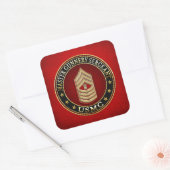 米海兵隊：銃撃軍曹長(USMC MGySgt) スクエアシール (封筒)