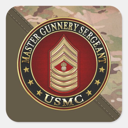 米海兵隊:銃撃軍曹長(USMC MGySgt) スクエアシール (正面)