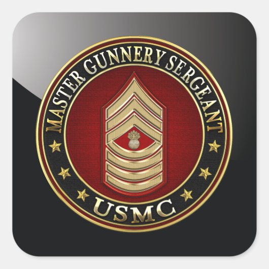 米海兵隊：銃撃軍曹長(USMC MGySgt) スクエアシール (正面)