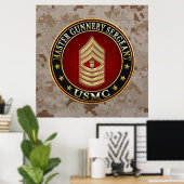 米海兵隊:銃撃軍曹長(USMC MGySgt) ポスター (ホームオフィス)