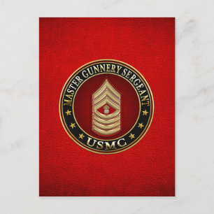 米海兵隊:銃撃軍曹長(USMC MGySgt) ポストカード
