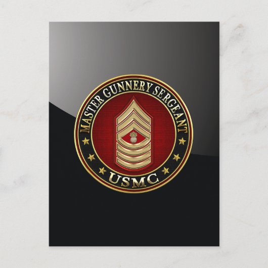 米海兵隊：銃撃軍曹長(USMC MGySgt) ポストカード (正面)