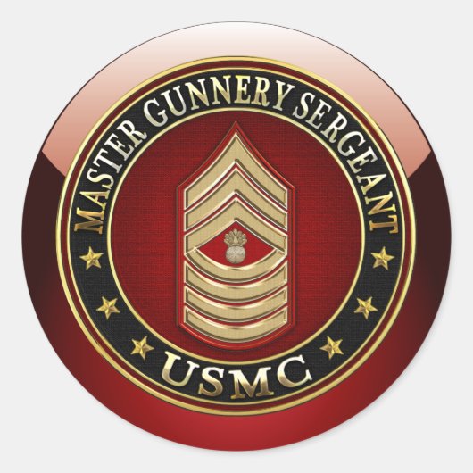 米海兵隊:銃撃軍曹長(USMC MGySgt) ラウンドシール (正面)