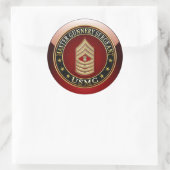 米海兵隊:銃撃軍曹長(USMC MGySgt) ラウンドシール (バッグ)
