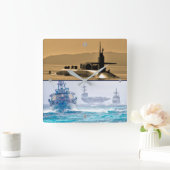 米海力 スクエア壁時計 (ホーム)