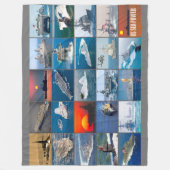 米海力 – 米海軍の艦船「モンタージュ」 フリースブランケット (正面)