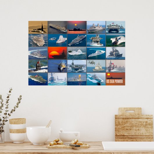 米海力 – 米海軍の艦船「モンタージュ」 ポスター (キッチン)