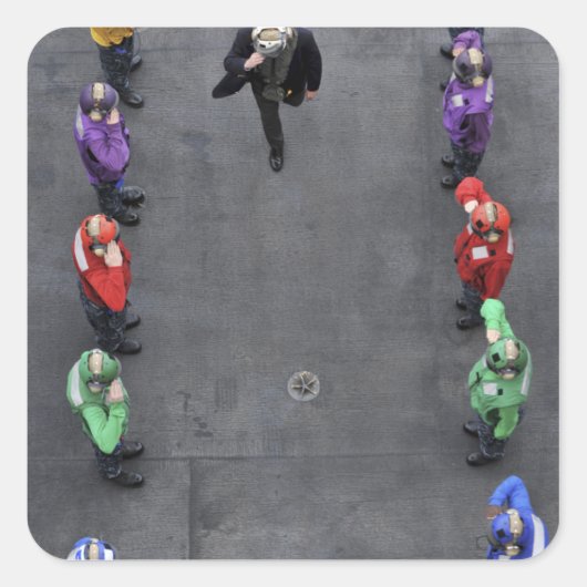 米海軍のレインボーサイドボーイ スクエアシール (正面)