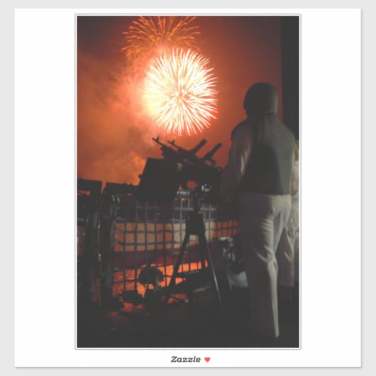 米海軍の花火が世界中で独立記念日を祝う シール (シート)