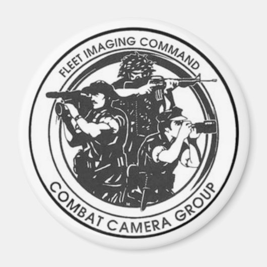 米海軍コンバットカメラ太平洋4インチマグネット マグネット (正面)