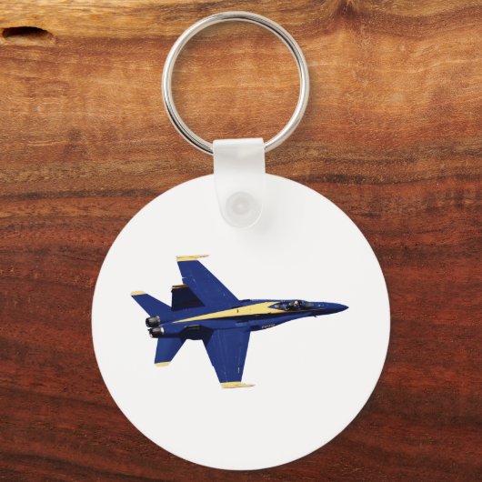 米海軍ブルーエンジェルス飛行機飛行中のフリート週間 キーホルダー (正面)