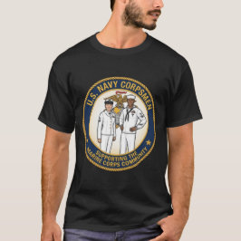 米海軍衛生部隊 海兵隊を支える男たち E Tシャツ