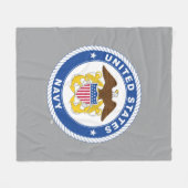 米海軍 |オフィシャルクレスト フリースブランケット (正面(横))