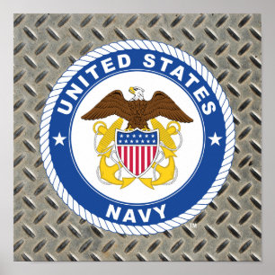 米海軍 オフィシャルクレスト ポスター