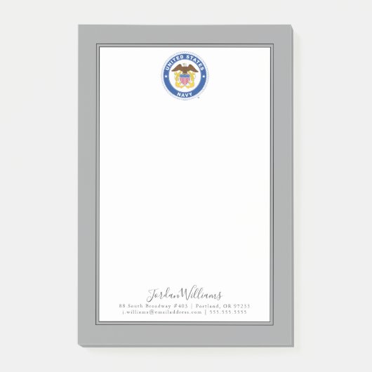 米海軍 |オフィシャルクレスト ポストイット (正面)