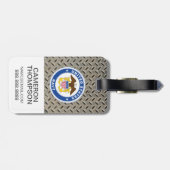 米海軍 |オフィシャルクレスト ラゲッジタグ (裏面横)