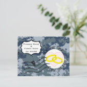 米海軍　セーブ・ザ・デート＆リング 案内ポストカード (スタンド正面)