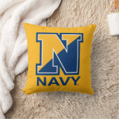 米海軍 |ネイビーイニシャルN クッション (ブランケット)