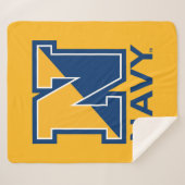 米海軍 |ネイビーイニシャルN シェルパブランケット (正面(横))