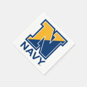 米海軍 |ネイビーイニシャルN スタンダードカクテルナプキン (角)