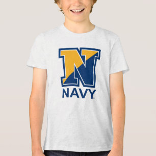 米海軍 ネイビーイニシャルN トライブレンドTシャツ