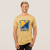 米海軍 |ネイビーイニシャルN トライブレンドTシャツ (正面全面)